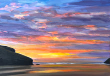 "Mawgan Porth Sunset " - Original Painting