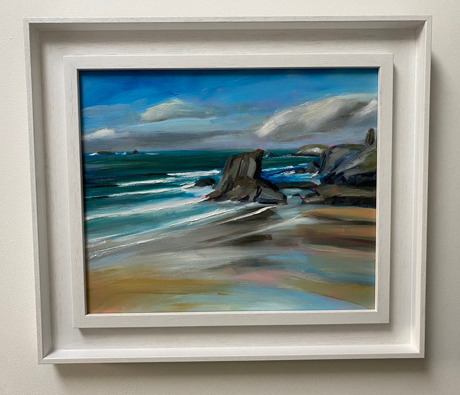 Wills Rock, Porthcothan - Original Oil Painting – Toby Ray Fine Art